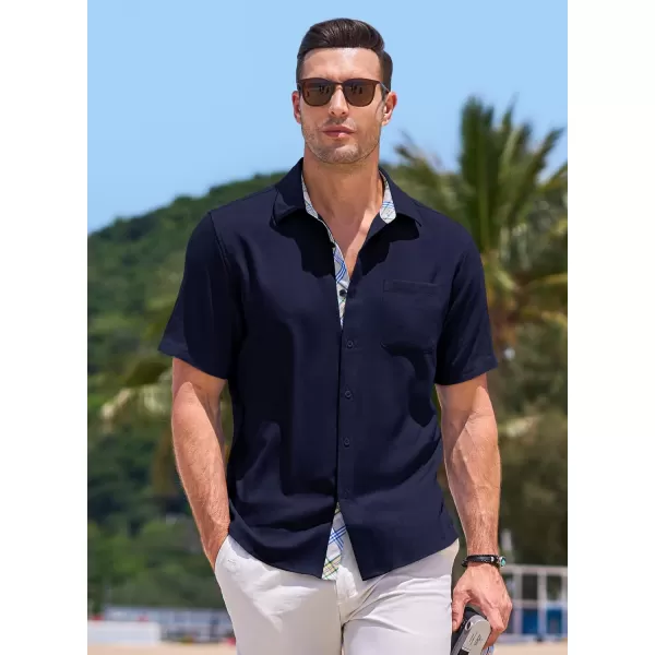 JMIERR Men‘s Shirts Short Sleeve Summer Button Down Casual Beach Hawaiian Shirt with Pocket