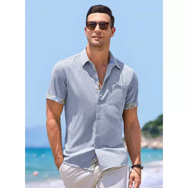 JMIERR Men‘s Shirts Short Sleeve Summer Button Down Casual Beach Hawaiian Shirt with Pocket