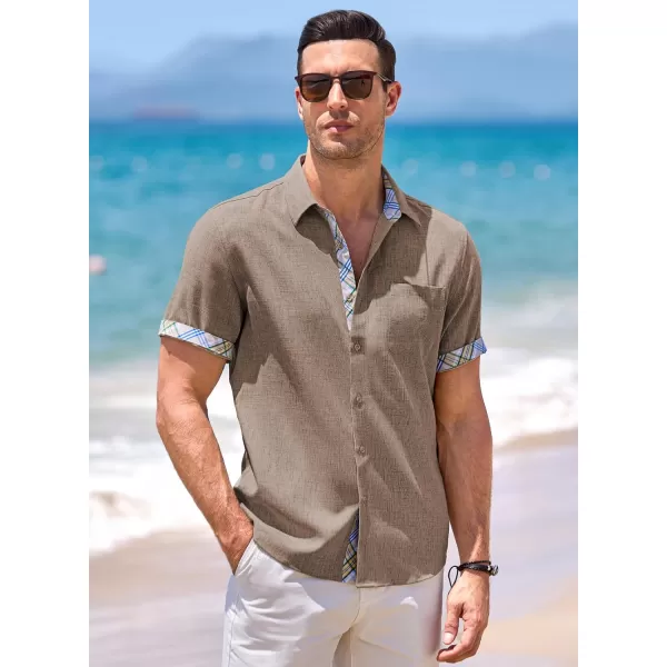 JMIERR Men‘s Shirts Short Sleeve Summer Button Down Casual Beach Hawaiian Shirt with Pocket