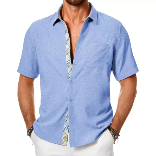 JMIERR Men‘s Shirts Short Sleeve Summer Button Down Casual Beach Hawaiian Shirt with Pocket