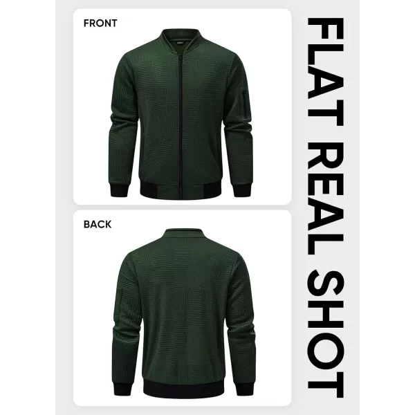 JMIERR Mens Casual Jacquard Bomber Jackets Color-Block Lightweight Varsity Jacket Fashion Zipper Coat with Pockets