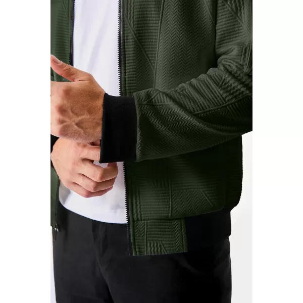 JMIERR Mens Casual Jacquard Bomber Jackets Color-Block Lightweight Varsity Jacket Fashion Zipper Coat with Pockets