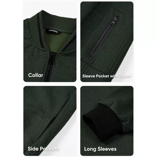 JMIERR Mens Casual Jacquard Bomber Jackets Color-Block Lightweight Varsity Jacket Fashion Zipper Coat with Pockets