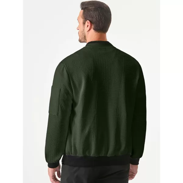 JMIERR Mens Casual Jacquard Bomber Jackets Color-Block Lightweight Varsity Jacket Fashion Zipper Coat with Pockets