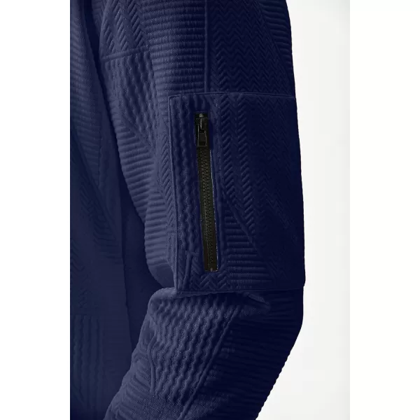 JMIERR Mens Casual Jacquard Bomber Jackets Color-Block Lightweight Varsity Jacket Fashion Zipper Coat with Pockets