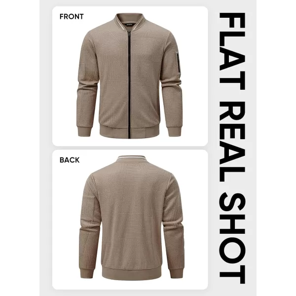 JMIERR Mens Casual Jacquard Bomber Jackets Color-Block Lightweight Varsity Jacket Fashion Zipper Coat with Pockets