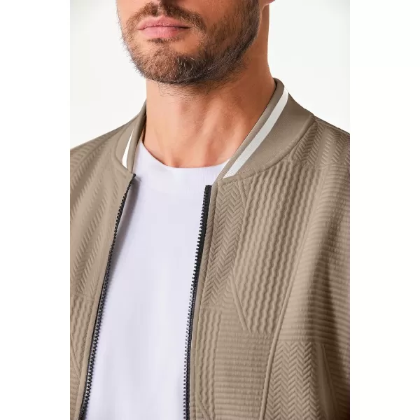 JMIERR Mens Casual Jacquard Bomber Jackets Color-Block Lightweight Varsity Jacket Fashion Zipper Coat with Pockets