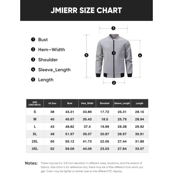 JMIERR Mens Casual Jacquard Bomber Jackets Color-Block Lightweight Varsity Jacket Fashion Zipper Coat with Pockets