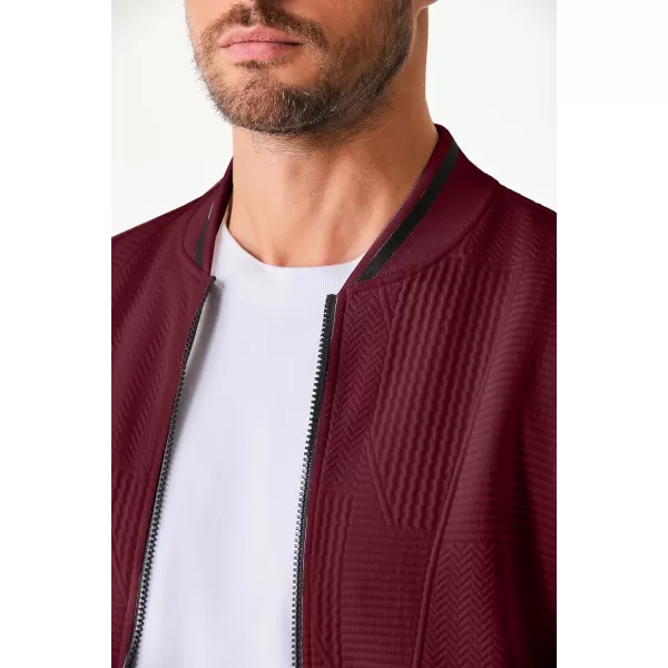 JMIERR Mens Casual Jacquard Bomber Jackets Color-Block Lightweight Varsity Jacket Fashion Zipper Coat with Pockets