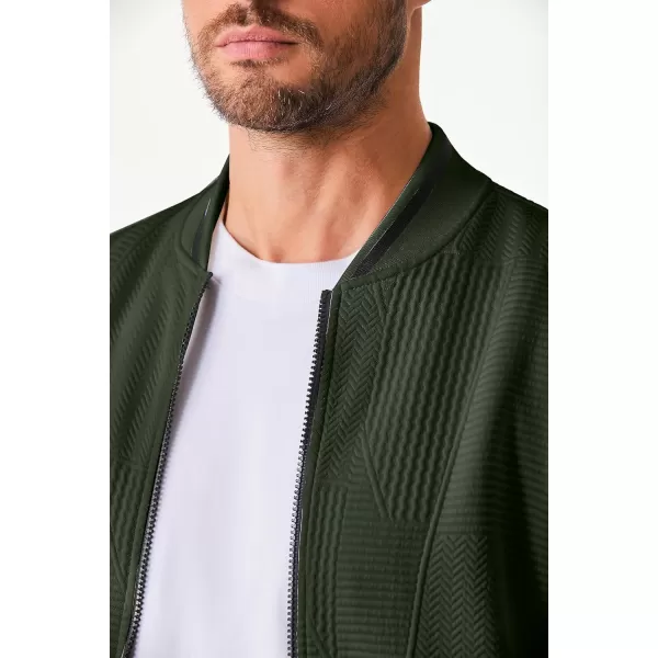 JMIERR Mens Casual Jacquard Bomber Jackets Color-Block Lightweight Varsity Jacket Fashion Zipper Coat with Pockets