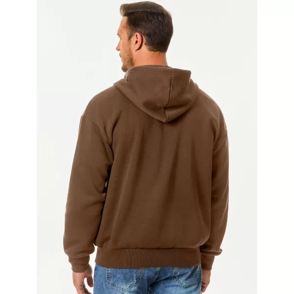 JMIERR Mens Full Zip Casual Cotton Hooded Fleece Drawstring Hoodies Pullover Sweatshirts Casual Long Sleeve Shirts