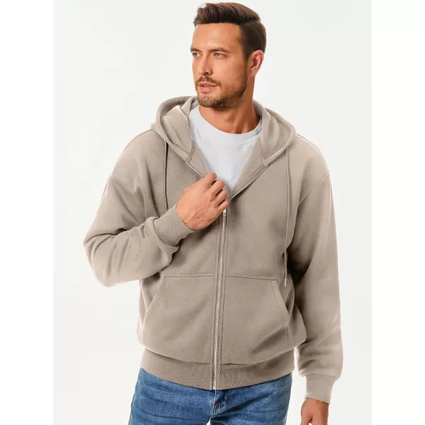 JMIERR Mens Full Zip Casual Cotton Hooded Fleece Drawstring Hoodies Pullover Sweatshirts Casual Long Sleeve Shirts