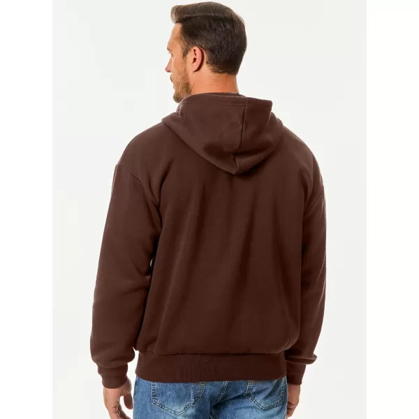 JMIERR Mens Full Zip Casual Cotton Hooded Fleece Drawstring Hoodies Pullover Sweatshirts Casual Long Sleeve Shirts