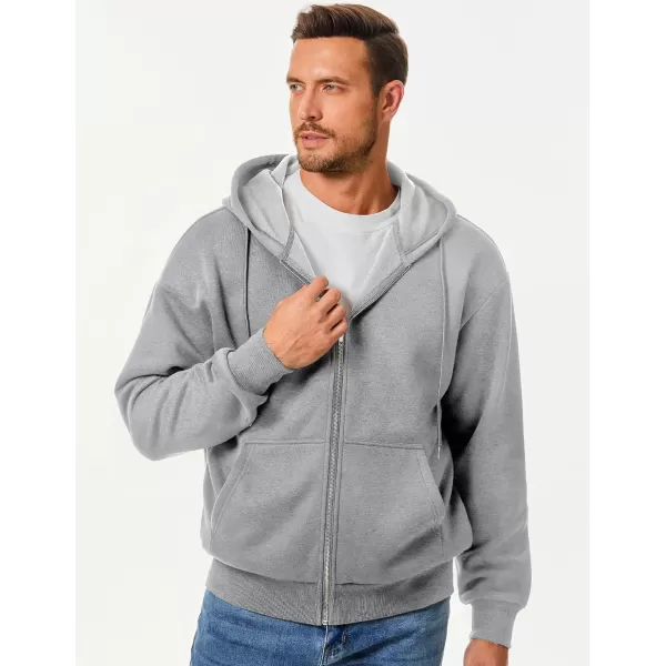 JMIERR Mens Full Zip Casual Cotton Hooded Fleece Drawstring Hoodies Pullover Sweatshirts Casual Long Sleeve Shirts