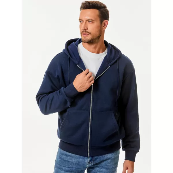 JMIERR Mens Full Zip Casual Cotton Hooded Fleece Drawstring Hoodies Pullover Sweatshirts Casual Long Sleeve Shirts