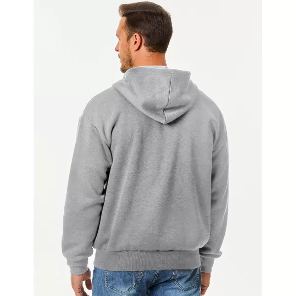 JMIERR Mens Full Zip Casual Cotton Hooded Fleece Drawstring Hoodies Pullover Sweatshirts Casual Long Sleeve Shirts