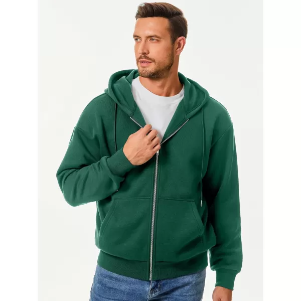 JMIERR Mens Full Zip Casual Cotton Hooded Fleece Drawstring Hoodies Pullover Sweatshirts Casual Long Sleeve Shirts