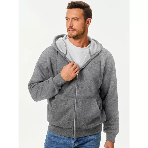 JMIERR Mens Full Zip Casual Cotton Hooded Fleece Drawstring Hoodies Pullover Sweatshirts Casual Long Sleeve Shirts