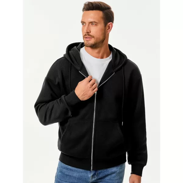 JMIERR Mens Full Zip Casual Cotton Hooded Fleece Drawstring Hoodies Pullover Sweatshirts Casual Long Sleeve Shirts