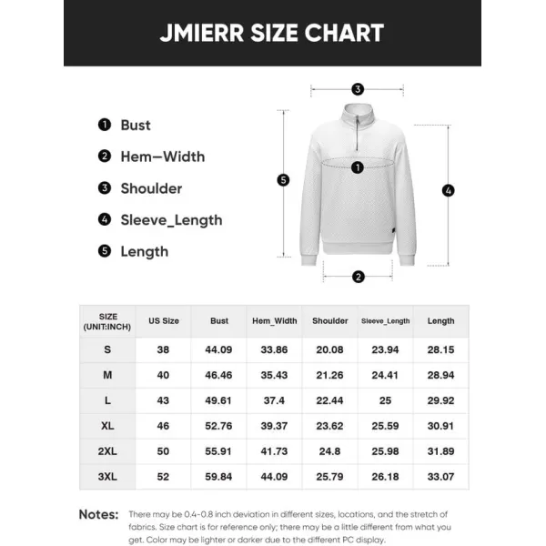 JMIERR Men's Quarter Zip Waffle Sweatshirts Casual Long Sleeve Solid Color Geometric Texture Pullover Knit Polo Sweatshirt