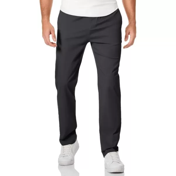 JMIERR Men's Casual Pants Cotton Twill Elastic Drawstring Waist Tapered Chino Pants with Pockets