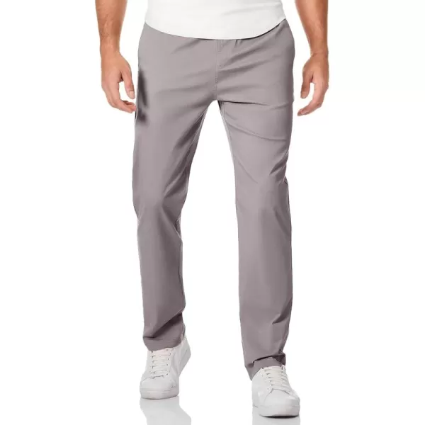 JMIERR Men's Casual Pants Cotton Twill Elastic Drawstring Waist Tapered Chino Pants with Pockets