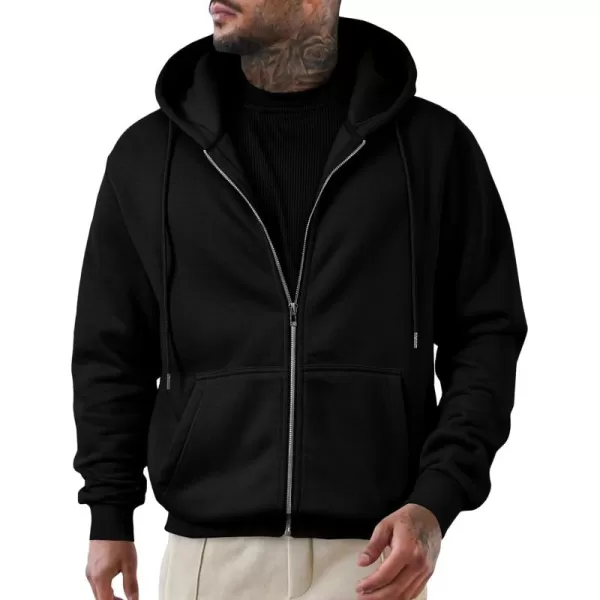 JMIERR Mens Full Zip Casual Cotton Hooded Fleece Drawstring Hoodies Pullover Sweatshirts Casual Long Sleeve Shirts