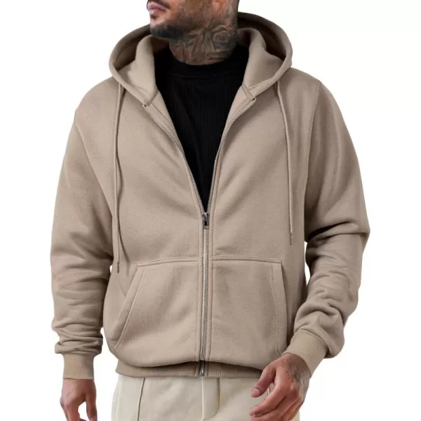 JMIERR Mens Full Zip Casual Cotton Hooded Fleece Drawstring Hoodies Pullover Sweatshirts Casual Long Sleeve Shirts