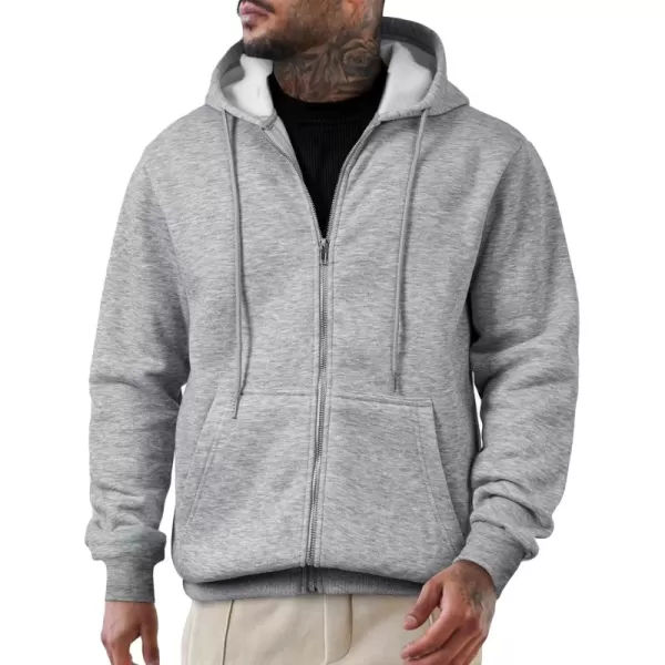 JMIERR Mens Full Zip Casual Cotton Hooded Fleece Drawstring Hoodies Pullover Sweatshirts Casual Long Sleeve Shirts
