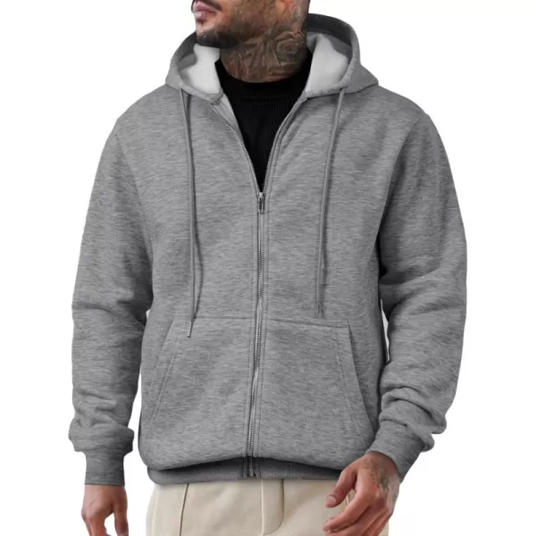 JMIERR Mens Full Zip Casual Cotton Hooded Fleece Drawstring Hoodies Pullover Sweatshirts Casual Long Sleeve Shirts