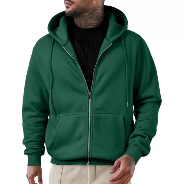 JMIERR Mens Full Zip Casual Cotton Hooded Fleece Drawstring Hoodies Pullover Sweatshirts Casual Long Sleeve Shirts