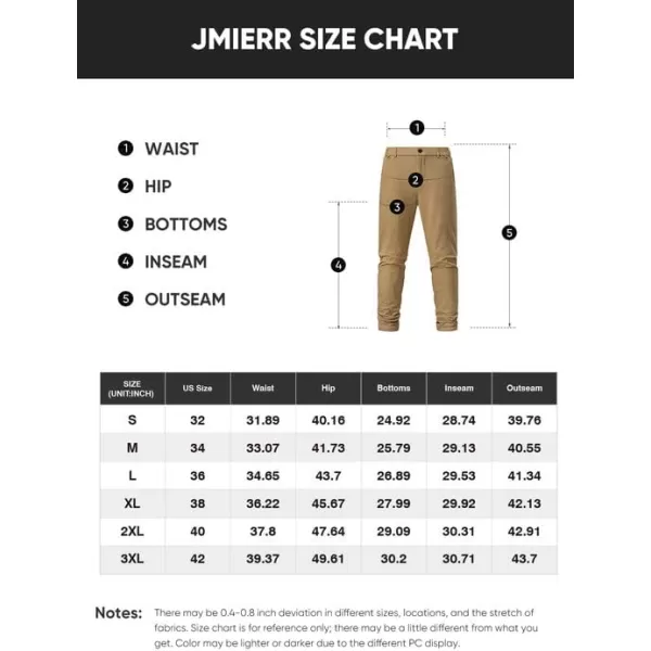 JMIERR Men's Chino Pants Casual Stretch Waist Tapered Trousers with D-Ring Detail