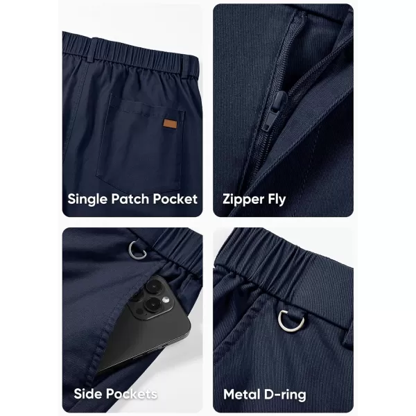 JMIERR Men's Chino Pants Casual Stretch Waist Tapered Trousers with D-Ring Detail