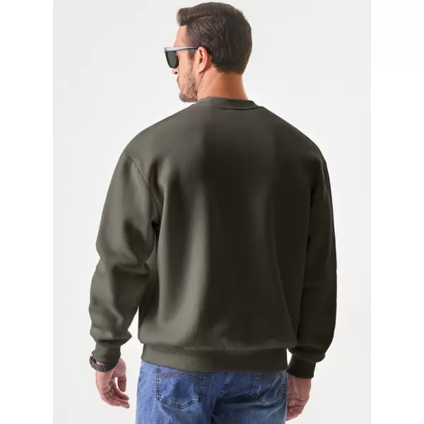 JMIERR Men's Casual Long Sleeves Crewneck Sweatshirts Cotton Pullover Sweatshirt for Men