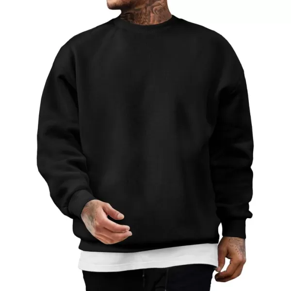 JMIERR Men's Casual Long Sleeves Crewneck Sweatshirts Cotton Pullover Sweatshirt for Men