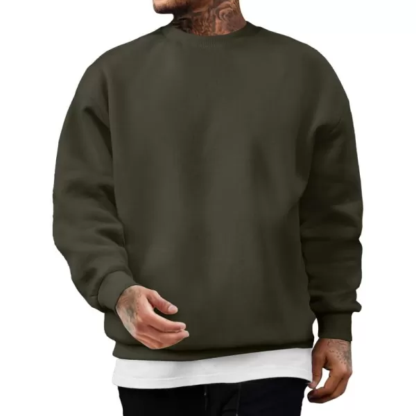 JMIERR Men's Casual Long Sleeves Crewneck Sweatshirts Cotton Pullover Sweatshirt for Men
