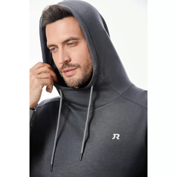JMIERR Mens Athletic Hoodies Sport Sweatshirt Solid Muscle Fit Drawstring Pullover Sweatshirts with Zipper Kanga Pockets