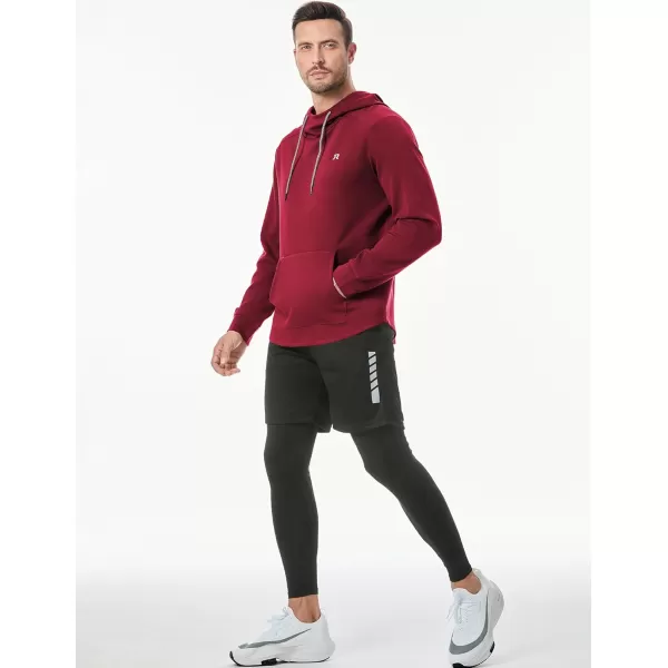 JMIERR Mens Athletic Hoodies Sport Sweatshirt Solid Muscle Fit Drawstring Pullover Sweatshirts with Zipper Kanga Pockets
