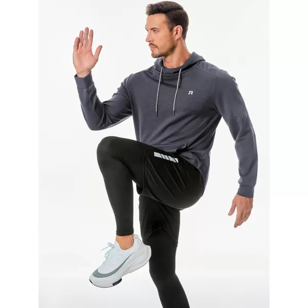 JMIERR Mens Athletic Hoodies Sport Sweatshirt Solid Muscle Fit Drawstring Pullover Sweatshirts with Zipper Kanga Pockets