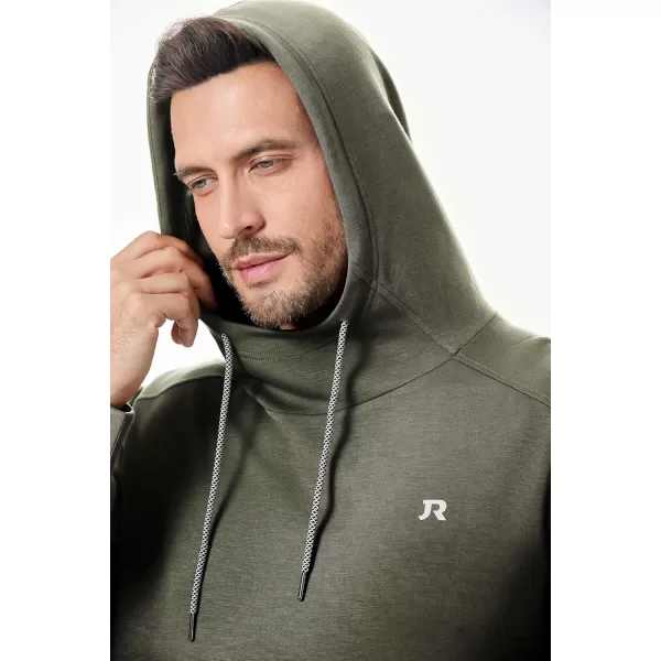 JMIERR Mens Athletic Hoodies Sport Sweatshirt Solid Muscle Fit Drawstring Pullover Sweatshirts with Zipper Kanga Pockets