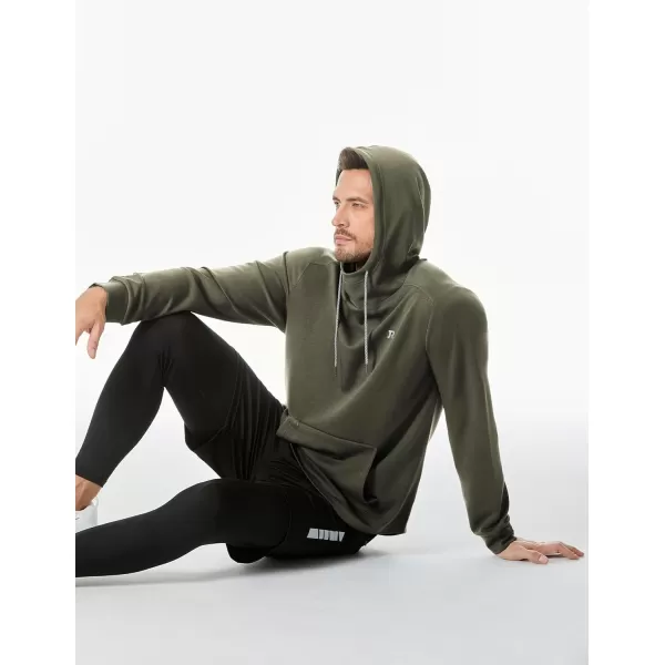 JMIERR Mens Athletic Hoodies Sport Sweatshirt Solid Muscle Fit Drawstring Pullover Sweatshirts with Zipper Kanga Pockets