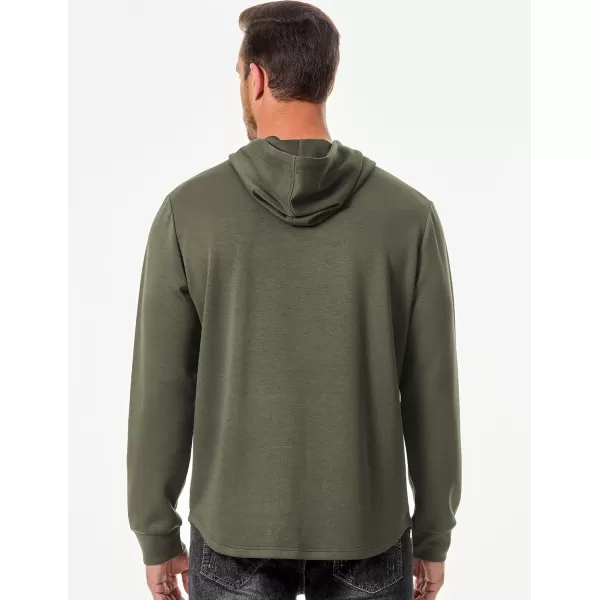 JMIERR Mens Athletic Hoodies Sport Sweatshirt Solid Muscle Fit Drawstring Pullover Sweatshirts with Zipper Kanga Pockets
