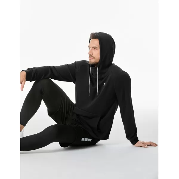 JMIERR Mens Athletic Hoodies Sport Sweatshirt Solid Muscle Fit Drawstring Pullover Sweatshirts with Zipper Kanga Pockets