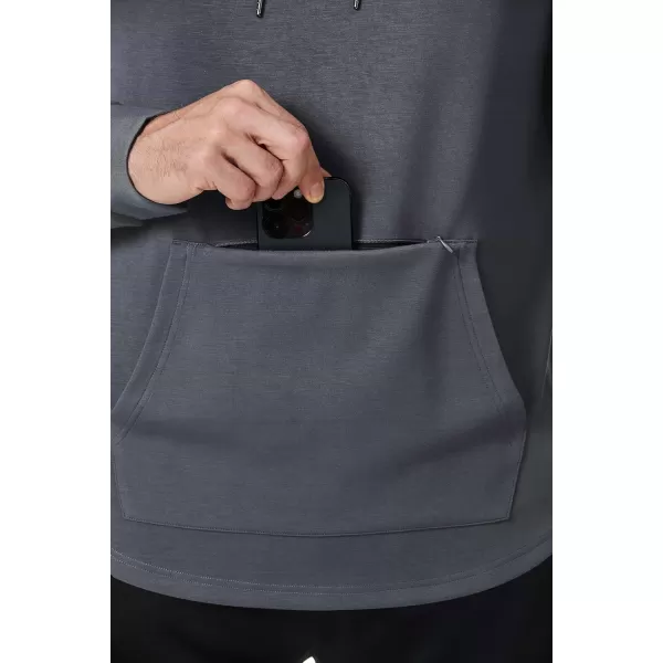 JMIERR Mens Athletic Hoodies Sport Sweatshirt Solid Muscle Fit Drawstring Pullover Sweatshirts with Zipper Kanga Pockets