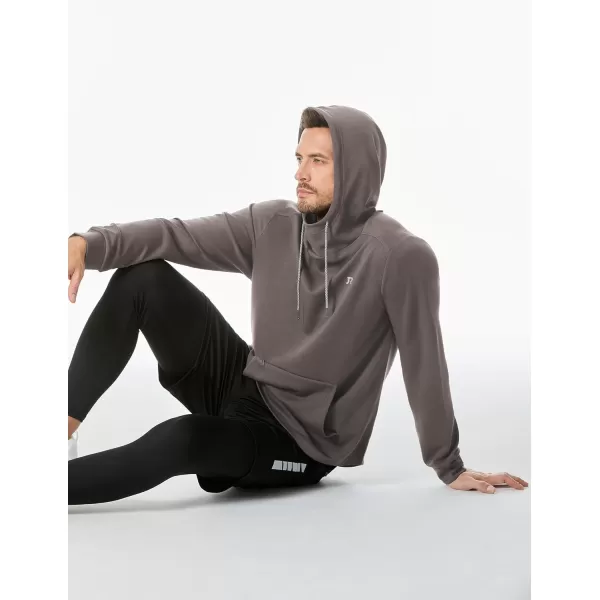 JMIERR Mens Athletic Hoodies Sport Sweatshirt Solid Muscle Fit Drawstring Pullover Sweatshirts with Zipper Kanga Pockets
