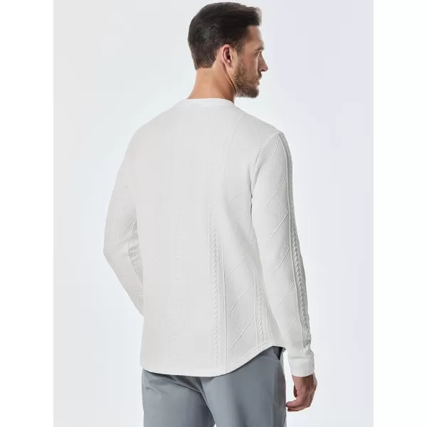 JMIERR Mens Casual Long Sleeve Knit Shirts Crew Neck Collar Pullover Sweatshirt