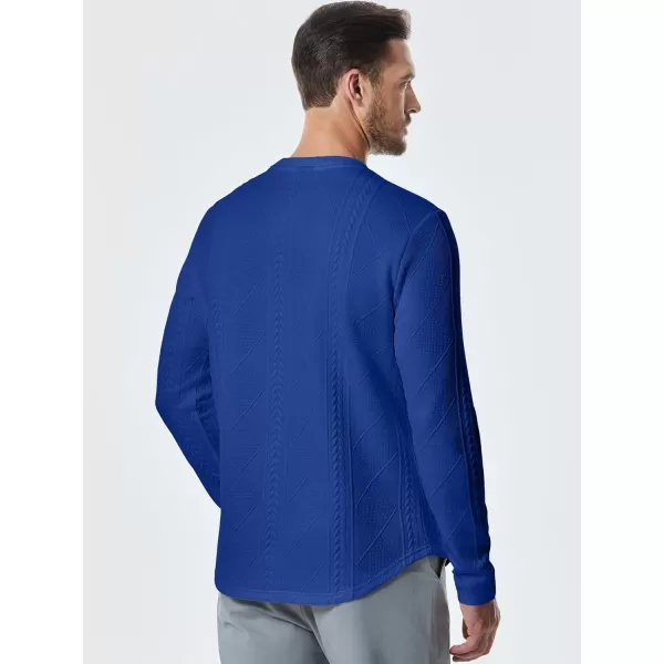 JMIERR Mens Casual Long Sleeve Knit Shirts Crew Neck Collar Pullover Sweatshirt