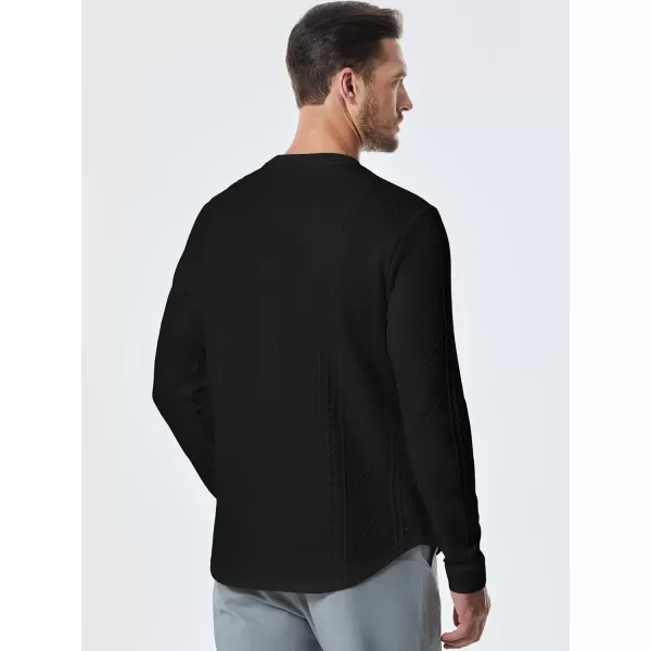 JMIERR Mens Casual Long Sleeve Knit Shirts Crew Neck Collar Pullover Sweatshirt