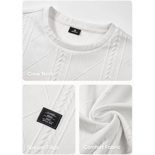 JMIERR Mens Casual Long Sleeve Knit Shirts Crew Neck Collar Pullover Sweatshirt