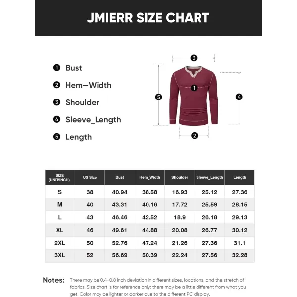 JMIERR Men's Henley Shirt Long Sleeve Casual Lightweight Sweatshirts V-neck Basic T-Shirt Raglan Sleeve